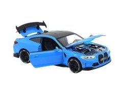 BMW M4 Zabawkowy metalowy model baterii świeci w kolorze Niebieski w skali 1:32