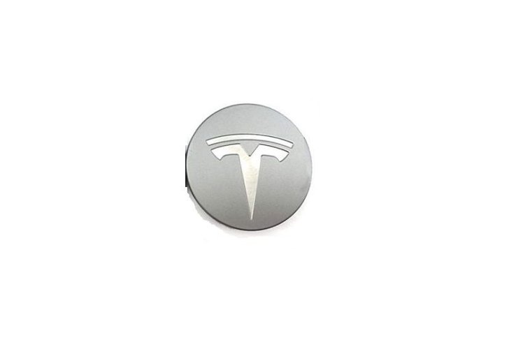 4pcs Wheel center caps TESLA 58mm silver