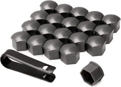 Bolt covers, for wheel bolts 21mm, set of 20 grey