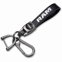 DODGE RAM key fob, keychain black leather