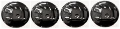 4x Wheel center cap ŠKODA 56mm black shiny 5E0601151FOD 5JA601151