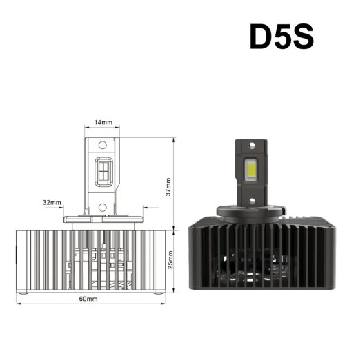 D5S Prednje LED xenon žarnice za luči, D5S do 500% večja svetilnost 6000-6500k