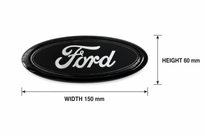 FORD emblem 150 x 60mm front or rear - glossy black