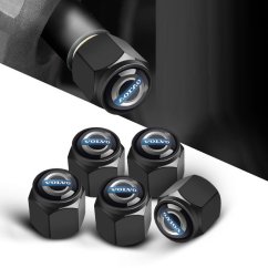 4 pcs VOLVO valve caps, black valve covers