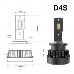 D4S Bombillas LED xenón delanteras para luces, D4S hasta un 500% más de brillo 6000-6500k