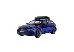 Audi RS6 metalen model speelgoedbatterijverlichting klinkt 1:24 Blauw
