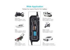 Plně automatická inteligentní nabíječka 5A 6V 12V LCD displey přenosná nabíječka automobilových baterií