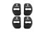 4 pcs RENAULT Protective cover for the door latch- black glossy