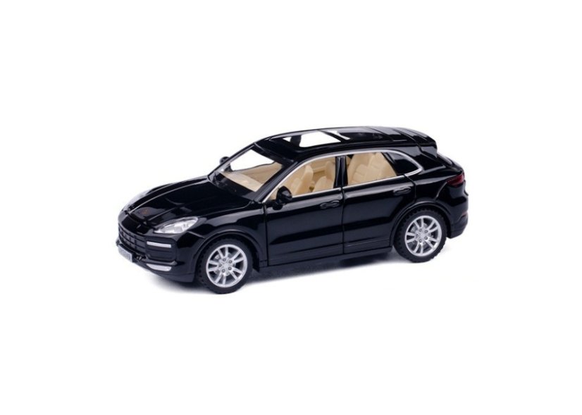 Porsche Cayenne metalen model speelgoedbatterijverlichting klinkt 1:32 Zwart