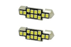 Autolampen met LED-achtergrondverlichting 36mm 12V C5W-12SMD-2835 Canbus 320LM Wit