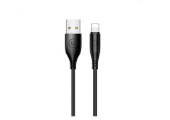 USAMS US-SJ266 U18 LIGHTNING / MICRO-USB / TYPE-C Apvalus įkrovimo ir duomenų kabelis juodas 100 cm