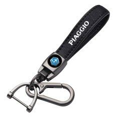 PIAGGIO key fob, keychain black leather