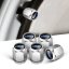4 pcs FORD valve caps, valve covers silver/chrome