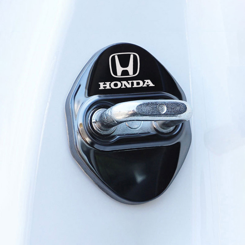 4 pcs HONDA Protective cover for the door latch- black glossy