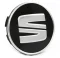 Krytky kol, pokličky na kola SEAT 56mm černá chrom 5F0601171