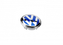 Poklička kolo, středová krytka kola VW VOLKSWAGEN 65mm modrá/chrom 3B7601171