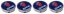 4pcs Wheel center caps SAAB 63mm blue 12775052