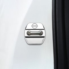 4 pcs NISSAN Protective cover for the door latch- silver