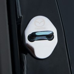 4 pcs MAZDA Protective cover for the door latch- silver