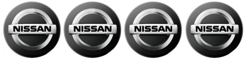 4pcs Wheel center caps NISSAN 54mm black 40342-AU510