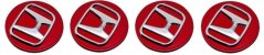 4pcs Wheel center caps HONDA 69mm red chrome 44732-T2A-A31 44732-T7W-A01 08W40-SWN-9000-02 08W15-SDE-7N0A2 08W40-SLG-90001
