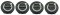 4pcs Wheel center caps VOLVO 64mm matt glossy 32243631
