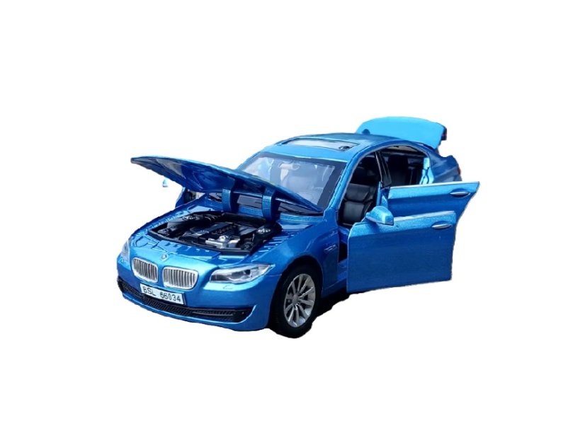 BMW 5 metalen model speelgoedbatterijverlichting klinkt 1:32 Blauw