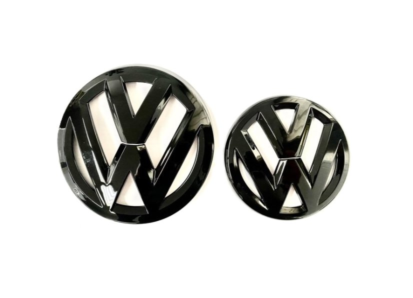 VW PASSAT B7 Variant (2012-2016) front and rear emblem, logo (13,8cm and 11,3cm) - glossy black
