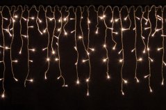 LUMA LED Christmas light rain, 105 LEDs 2,5m power cable 5m IP44 warm white with a timer
