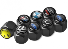 4 pcs ALFA ROMEO valve caps, black valve covers