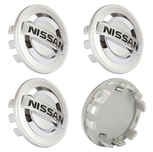 Krytky kol, pokličky na kola NISSAN 54mm stříbrná 40342-AU510