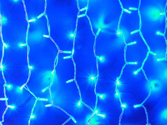 LUMA LED Christmas light rain, 310 LEDs 5m power cable 5m IP44 blue with a timer