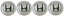 4pcs Wheel center caps HONDA 60mm silver black