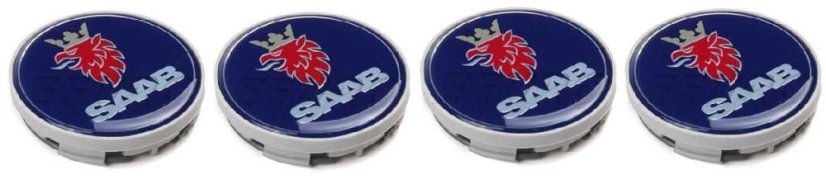 4pcs Wheel center caps SAAB 63mm blue 12775052