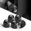 4 pcs RENAULT valve caps, black valve covers