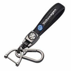 VOLKSWAGEN Chaveiro, couro preto