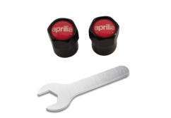2 pcs APRILIA valve caps, black valve covers