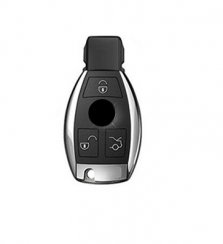 LUXURY κάλυμμα κλειδιού για αυτοκίνητα MERCEDES BENZ λευκό γυαλιστερό μαύρο/χρώμιο