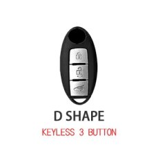 LUXURY key cover for NISSAN cars black glossy/chrome
