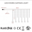 LUMA LED 138 LED lichtketting, hangende ster 3m - kabel 1,5m, koud wit