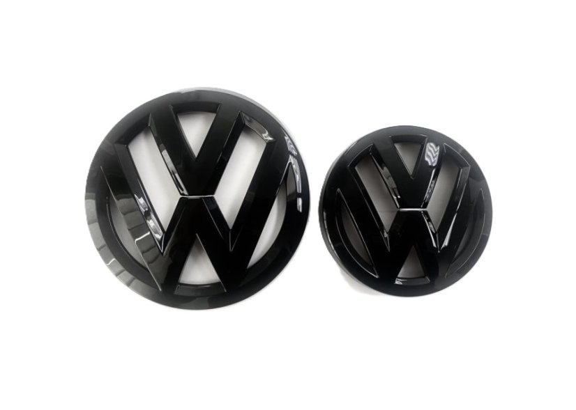 VW ARTEON (2017-2020) front and rear emblem, logo (14cm and 11,2cm) - glossy black