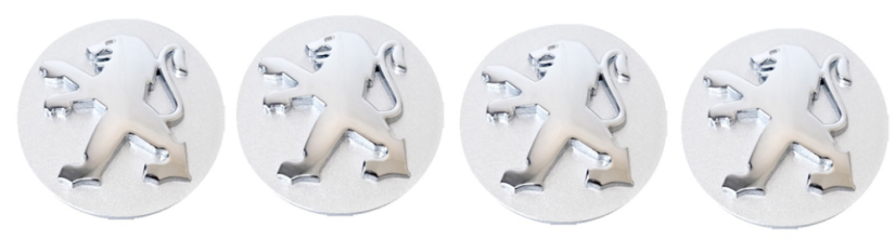 4pcs Wheel center caps PEUGEOT 60mm silver chrome 542106