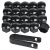 Bolt covers, for wheel bolts 21mm, set of 20 black glossy