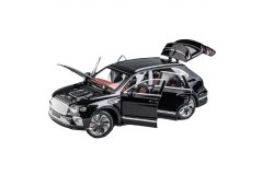 Bentley Bentayga Luxury kovinski model igrače luči baterije zvok 1:24 Črna