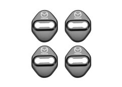 4 pcs MAZDA Protective cover for the door latch- black glossy
