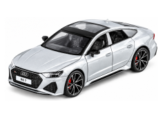Audi RS7 legetøj metal model batteridrevet lys lyd 1:32 Sølv