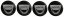 4pcs Wheel center caps DACIA 60mm black chrome