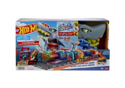 MATTEL HOT WHEELS Kolor miasta odsłania myjnię samochodową z rekinem