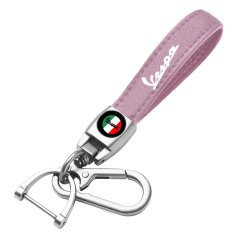 VESPA přívěsek na klíče, klíčenka, růžová kůže