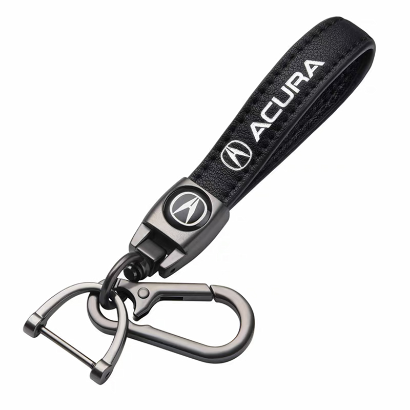 ACURA key fob, keychain black leather